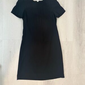 Theory Black Sheath Mini Dress with Peter Pan Collar